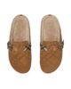Burberry Women's Check Shearling Lined Suede Urchin Clogs - 4