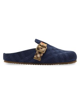 Burberry Women's Check Suede Urchin Clogs