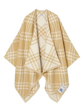 Burberry Women's Check Wool-Cashmere-Silk Cape