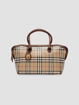 Burberry Women's Check Zipped Tote