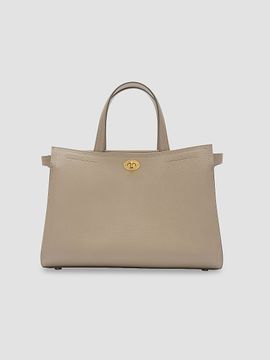 Burberry Women's Cotswolds Small Check Leather Tote Bag