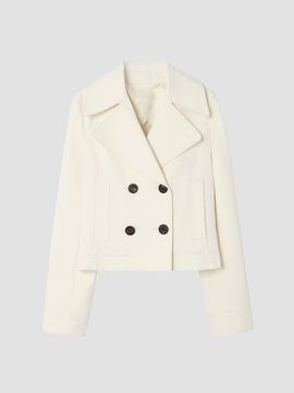 Burberry Women's Cotton Double-Breasted Crop Jacket