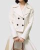 Burberry Women's Cotton Double-Breasted Crop Jacket - 2