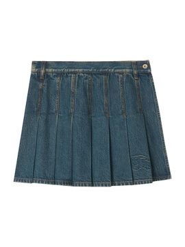 Burberry Women's Dahlia Denim Pleated EKD Miniskirt