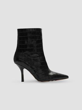 Burberry Women's Dame 90MM Crocodile-Embossed-Leather Ankle Boots