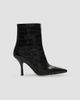 Burberry Women's Dame 90MM Crocodile-Embossed-Leather Ankle Boots - 7