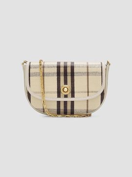 Burberry Women's Highlands Check Chain-Strap Crossbody Bag