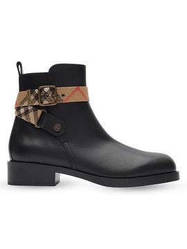 Burberry Women's Huntley Leather Ankle Boots