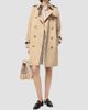 Burberry Women's Kensington Leather-Trim Mid-Length Trench Coat - 2