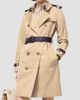 Burberry Women's Kensington Leather-Trim Mid-Length Trench Coat - 4