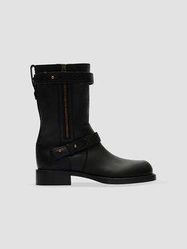 Burberry Women's Kent Leather Biker Boots