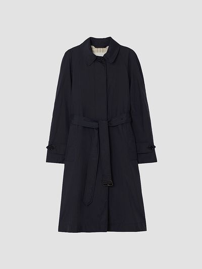 Burberry Women's Long Belted Nylon Car Coat