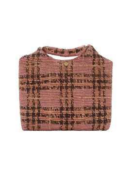 Burberry Women's Margate Small Check Raffia Tote Bag