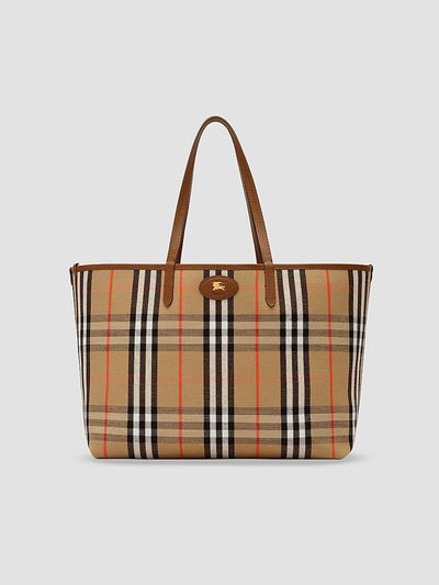 Burberry Women's Medium Bloomsbury Check Reversible Tote Bag