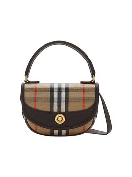 Burberry Women's Mini Highlands Check Top Handle Bag
