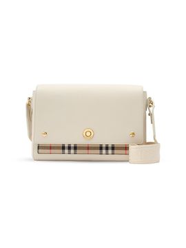 Burberry Women's Note Medium Check & Leather Crossbody Bag