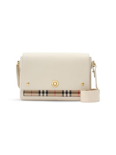 Burberry Women's Note Medium Check & Leather Crossbody Bag