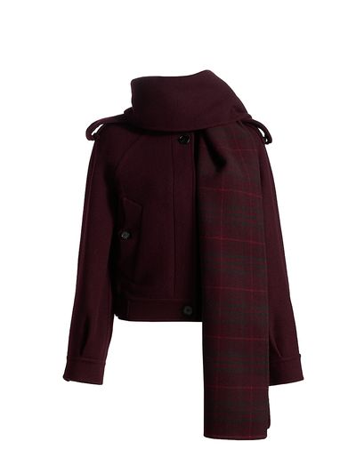 Burberry Women's Oldbrook Wool Scarfneck Coat