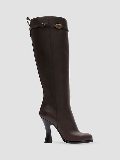 Burberry Women's Pillar 100MM Leather Knee-High Boots