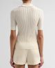 Burberry Women's Rain Rib-Knit Cashmere Polo Shirt - 3