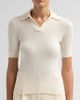 Burberry Women's Rain Rib-Knit Cashmere Polo Shirt - 5