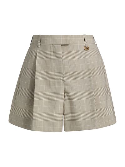 Burberry Women's Raina Glen Check Wool Shorts