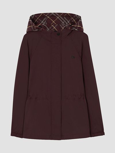 Burberry Women's Shifford Reversible Check Nylon Hooded Jacket