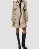 Burberry Women's Short Ruched Gabardine Trench Coat - 2