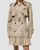 Burberry Women's Short Ruched Gabardine Trench Coat - 4