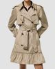Burberry Women's Short Ruched Gabardine Trench Coat - 5