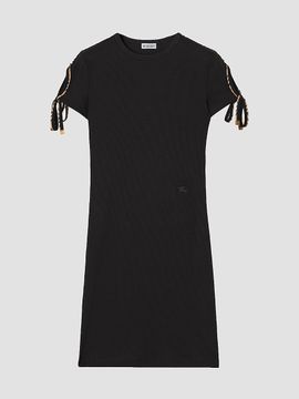 Burberry Women's Tatiana Checked Trim Cotton Mini Dress