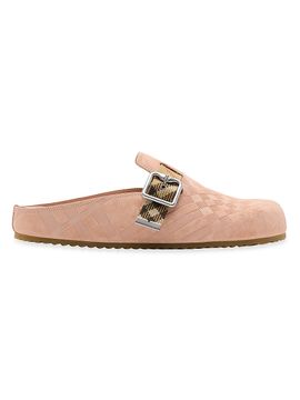 Burberry Women's Urchin Suede Check Clogs