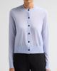 Burberry Women's Wendy Wool Check-Shoulder Cardigan - 5