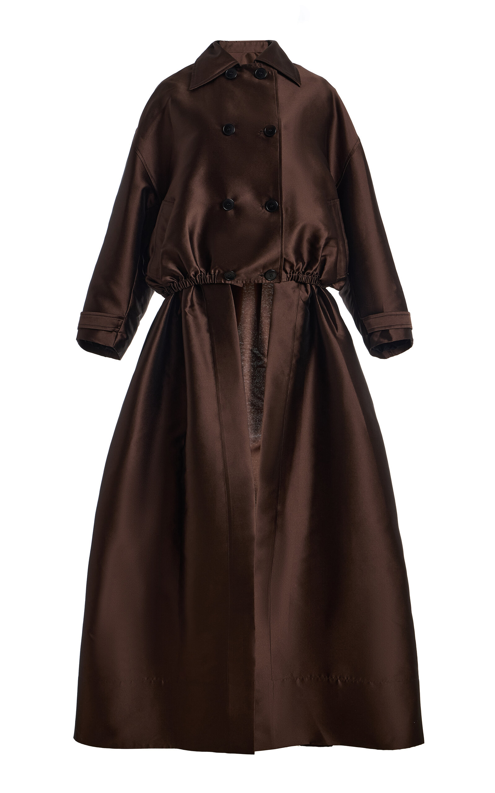 Burc Akyol Burc Akyol Convertible Satin Bomber Coat