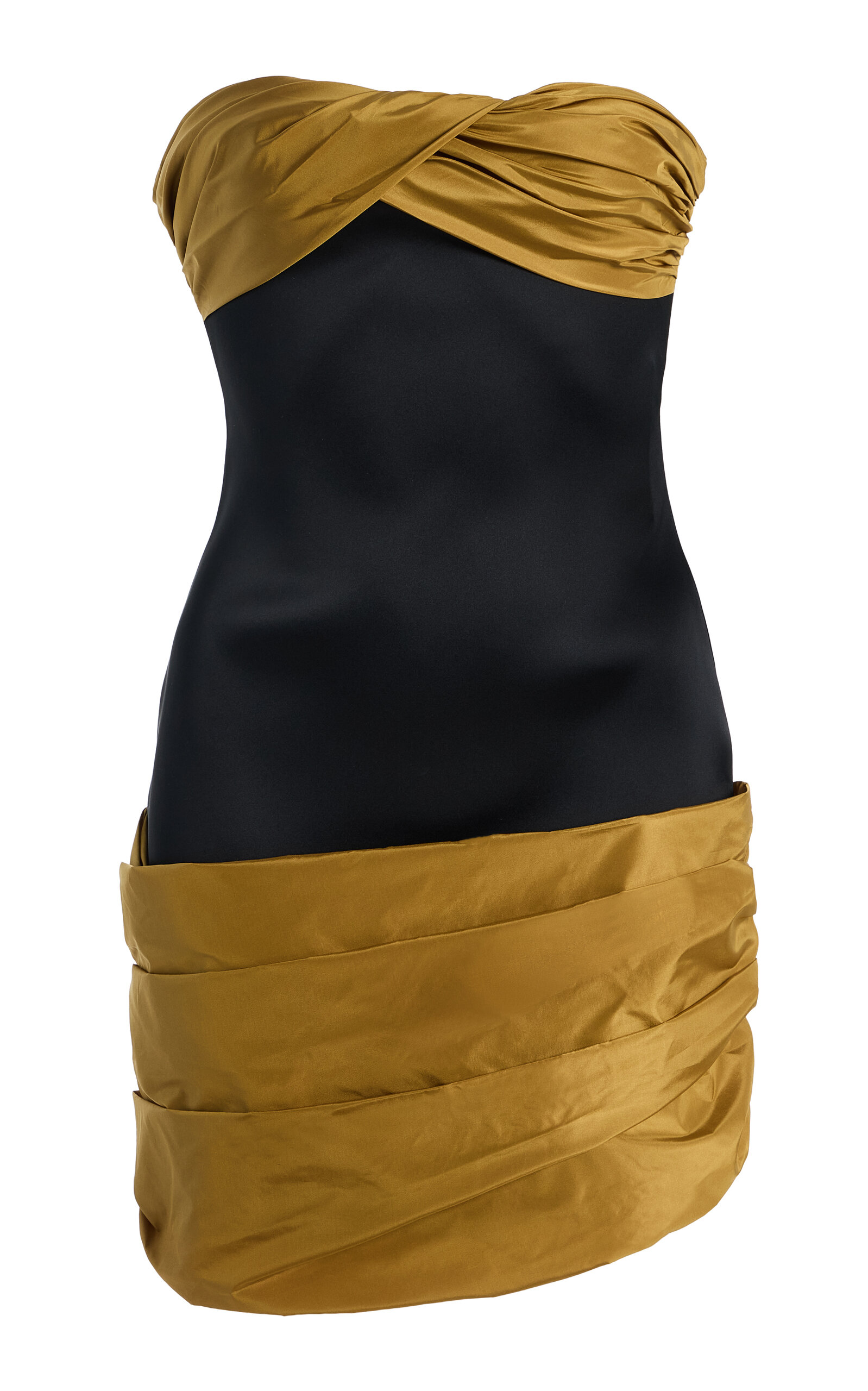 Burc Akyol Burc Akyol TaffetaTrimmed SatinCady Mini Dress