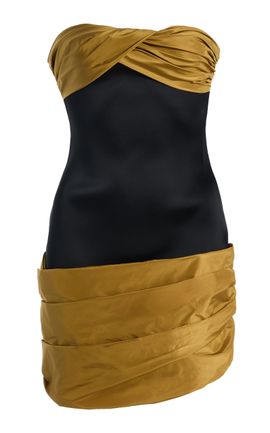 Burc Akyol Burc Akyol TaffetaTrimmed SatinCady Mini Dress