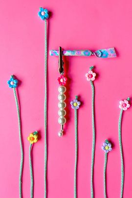 Burner Babe Burner Babe Flower Pearl J Clip in Pink at Urban Outfitters