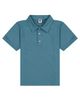 Busy Bees Busy Bees Boys Short Sleeve Polo Blue Green Mini Stripe  - 1