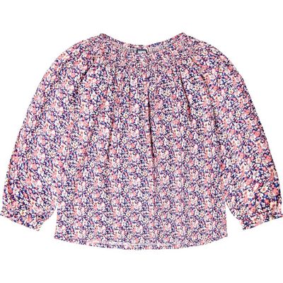 Busy Bees Busy Bees Georgina Girls Smocked Top Mini Pink Floral 