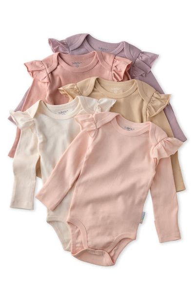BUTTERBLU BUTTERBLU Ashley Ruffle Long Sleeve Organic Cotton 5-Pack Bodysuits