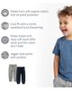 BUTTERBLU BUTTERBLU Kids' Jayden 2-Pack Organic Cotton & Recycled Polyester Sweatpants - 5