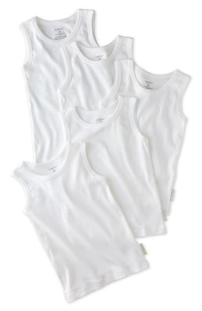 BUTTERBLU BUTTERBLU Kids' Malone Organic Cotton Assorted 5-Pack Muscle Tanks