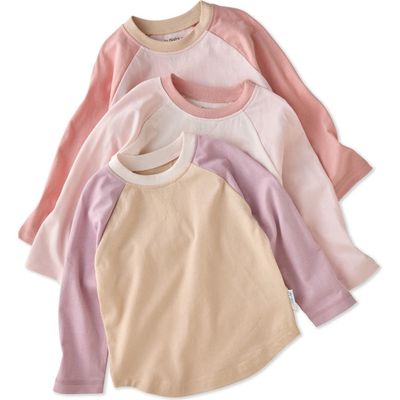 BUTTERBLU BUTTERBLU Kids' Rookie 3-Pack Organic Cotton Baseball T-Shirts