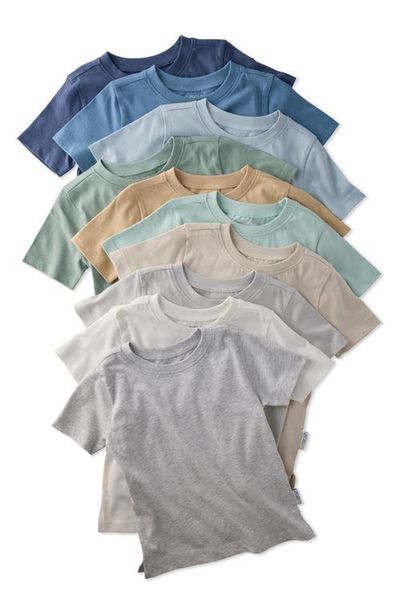 BUTTERBLU BUTTERBLU Kids' Taylor Assorted 10-Pack Organic Cotton T-Shirts