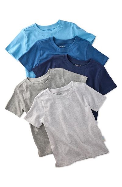 BUTTERBLU BUTTERBLU Kids' Taylor Short Sleeve Organic Cotton Assorted 5-Pack T-Shirts