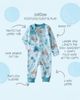 BUTTERBLU BUTTERBLU Shadow Footless Sleep & Play Organic Cotton Romper - 5