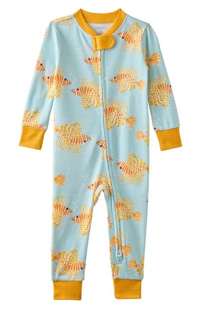 BUTTERBLU BUTTERBLU Shawn Footless Organic Cotton One-Piece Pajamas