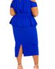 BUXOM COUTURE BUXOM COUTURE Cold Shoulder Peplum Midi Dress - 2