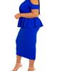 BUXOM COUTURE BUXOM COUTURE Cold Shoulder Peplum Midi Dress - 3