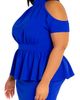 BUXOM COUTURE BUXOM COUTURE Cold Shoulder Peplum Midi Dress - 4